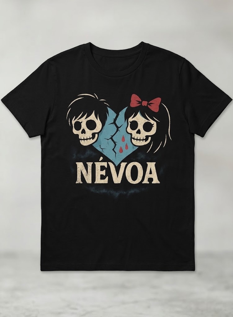 Camiseta masculina preta da Névoa